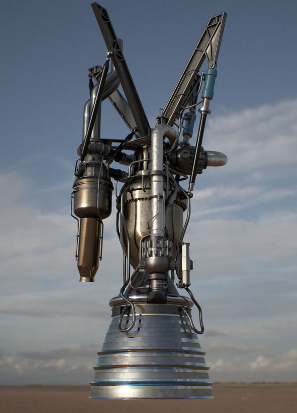 spacex merlin engine drawings